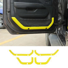 For 2018+ Jeep Wrangler JLU & Gladiator JT 4 Doors 4PCS Interior Door Net Pocket Decoration Cover Trim Bezel RT-TCZ