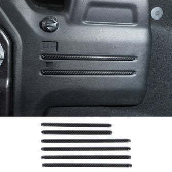 RT-TCZ Rear Tail Trunk Cargo Trim Cover Strips For Jeep Wrangler JL JLU 2018+ Carbon Fiber