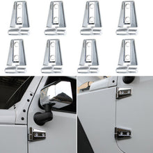RT-TCZ Door Hinge Protector Cover Trim for Jeep Wrangler JKU 2007-2018, Chrome Accessories