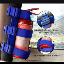 Universal Adjustable Roll Bar Fire Extinguisher Mount Holder Blue