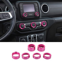 For 2018+ Jeep Wrangler JL/Gladiator JT Air Conditioner Headlight Switch Knob Trim Kit RT-TCZ