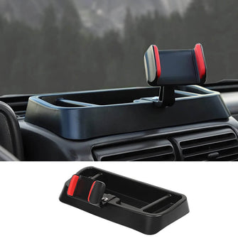 For Jeep Wrangler TJ 1997-2006 Phone Holder Mount, Center Console Dash Tray Dashboard Storage Box Organizer RT-TCZ