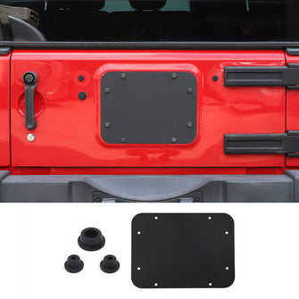 RT-TCZ Rear Tailgate Exhaust Plate & Rubber Plug Screw Trim For Jeep Wrangler JK 2007-2017 Exterior Accessories