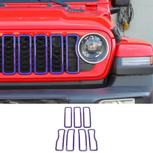 For 2024+ Jeep Wrangler JL & Gladiator JT Front Grille Inserts Guard Middle Mesh Decorative Ring Trim RT-TCZ