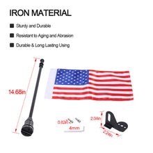 For Jeep Wrangler JK JL & Gladiator JT Engine Hood Corner Side Flag Mount, Flagpole Holder Bracket RT-TCZ