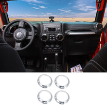 For 2011-2018 Jeep Wrangler JK JKU Center Console Dash Air Conditioner Vent Cover Trim 4PCS RT-TCZ
