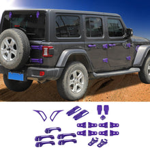 For 2018+ Jeep Wrangler JLU 4Doors 22PCS Exterior Trim Kit Cover Decoration Trim RT-TCZ