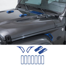 For 2018+ Jeep Wrangler JL JT Side Fender Engine Hood Hinge Air Inlet Trim RT-TCZ