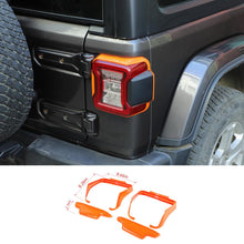 For 2018+ Jeep Wrangler JL JLU Car Rear Tail Light Lamp Decor Cover Trim RT-TCZ