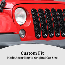 For 2007-2017 Jeep Wrangler JK JKU Clip-in Front Grille Mesh Inserts Trim RT-TCZ