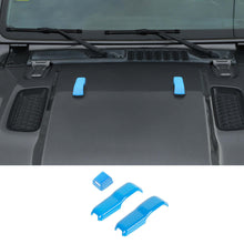 For 2018+ Jeep Wrangler JL Engine Hood Bra Trim & Rear Wiper Nozzle Trim Cover 3Pcs RT-TCZ