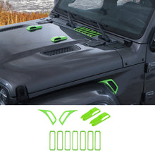 For 2018+ Jeep Wrangler JL JT Side Fender Engine Hood Hinge Air Inlet Trim RT-TCZ