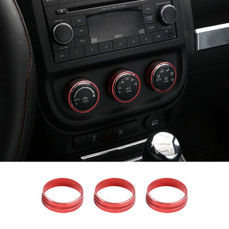 RT-TCZ Air Conditioner Switch Knob Trim Ring For Jeep Wrangler JK 11-17/Compass 10-16 Patriot/ 08-12 Liberty