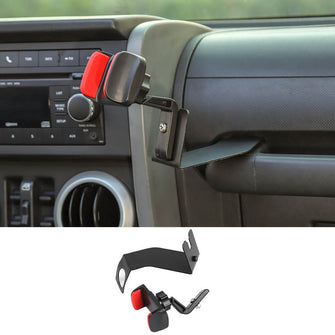 For 2007-2010 Jeep Wrangler JK JKU Multi-Functional JK Phone Holder, 2 in 1 Phone & Walkie Talkie Bracket Red RT-TCZ