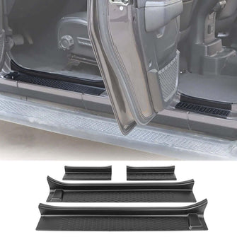 RT-TCZ Door Sill Guards Entry Guards Cover for 2018+ Jeep Wrangler JL JLU & 2020+ Gladiator JT 4Doors