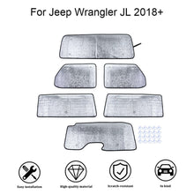 For 2018+ Jeep Wrangler JL 2 Door 6pcs Window Sun Shade Heat Visor Shield Cover RT-TCZ