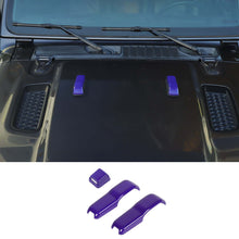 For 2018+ Jeep Wrangler JL Engine Hood Bra Trim & Rear Wiper Nozzle Trim Cover 3Pcs RT-TCZ