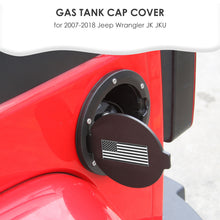 For Jeep Wrangler JK JKU 07-17 Fuel Gas Tank Cap Cover American Flag Black