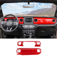 RT-TCZ for 2018+ Jeep Wrangler JL JLU Full Set Interior Decoration Cover Trim Frame Accessories Red freeshipping - RT-TCZ