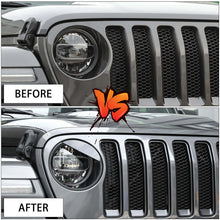 For 2018+ Jeep Wrangler JL Front Headlight Cover Insert Angry Bird Bezels Trim