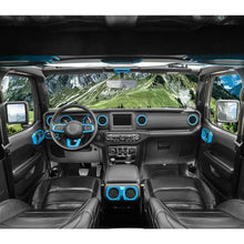 RT-TCZ 21PCS Full Set Interior Decoration Trim Kit for 2018-2023 Jeep Wrangler JLU & Gladiator JT 4Doors Light Blue