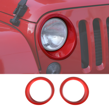 For 2007-2017 Jeep Wrangler JK JKU Headlight Cover Trim Bezels RT-TCZ