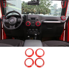 For 2011-2018 Jeep Wrangler JK JKU Center Console Dash Air Conditioner Vent Cover Trim 4PCS RT-TCZ