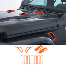 For 2018+ Jeep Wrangler JL JT Side Fender Engine Hood Hinge Air Inlet Trim RT-TCZ