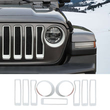For 2018-2023 Jeep JL Front Grille Inserts Ring Trim & Headlight Cover RT-TCZ