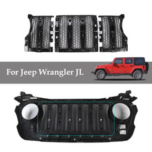 RT-TCZ Front Grille Insert Mesh Cover For Jeep Wrangler JL JLU 2018-2023 Black