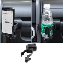 RT-TCZ Multi-Function Drink Cup Phone Holder for 2007-2010 Jeep Wrangler JK, 2 in 1 Bolt-on Stand Bracket Organizer