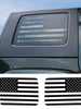 For 2007-2010 Jeep Wrangler JK JKU Rear Window American Flags Trim Sticker Decals Black RT-TCZ