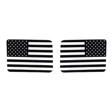 For 2007-2010 Jeep Wrangler JK JKU Rear Window American Flags Trim Sticker Decals Black RT-TCZ