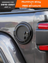 For 2018+ Jeep Wrangler JL JLU Locking Gas Cap Cover, Fuel Tank Door with Lock Black RT-TCZ