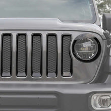 For 2018-2023 Jeep Wrangler JL JLU & Gladiator JT Front Grille Inserts & Angry Eyes Headlight Cover Trim RT-TCZ