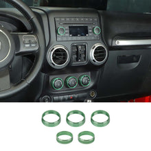 For 2011-2017 Jeep Wrangler JK 5X Air Conditioner AC Switch CD Button Knob Ring Trim RT-TCZ