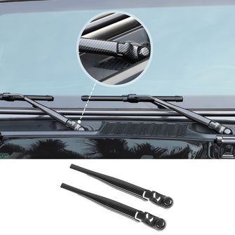 RT-TCZ Front Window Rain Wiper Nozzle Decorative Cover Trim for 2018+ Jeep Wrangler JL JLU Accessories Carbon Fiber