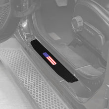 For 2018+ Jeep Wrangler JL JLU & Gladiator JT  Front & Rear Entry Guards Door Sill Plate Protectors Black Threshold Cover USA Flag