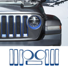 For 2018-2023 Jeep JL Front Grille Inserts Ring Trim & Headlight Cover RT-TCZ