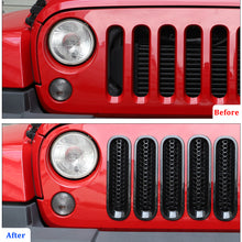 For 2007-2017 Jeep Wrangler JK JKU Clip-in Front Grille Mesh Inserts Trim RT-TCZ