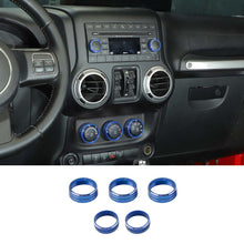 For 2011-2017 Jeep Wrangler JK 5X Air Conditioner AC Switch CD Button Knob Ring Trim RT-TCZ