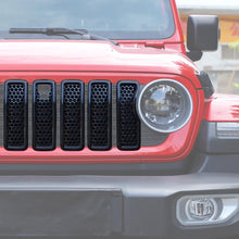 For 2024+ Jeep Wrangler JL/Gladiator JT Upgrade Front Honeycomb Mesh Grille with Camera Inserts Trim