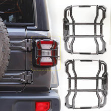 For Jeep Wrangler JL JLU 2018-2020 Taillight Guards Protectors Cover Trim, Applicable LED Light, Carbon Fiber