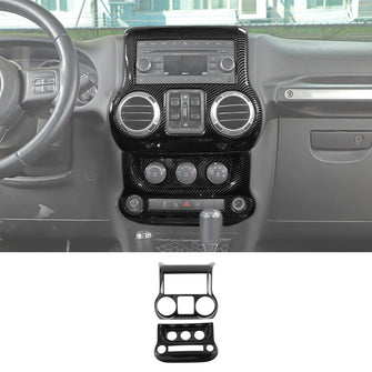 For 2011-2017 Jeep Wrangler JK Dashboard & Air Conditioning Switch Panel Frame Cover Trims RT-TCZ