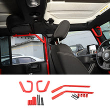 For 2007-2017 Jeep Wrangler JK JKU 4 Door Aluminum Front & Rear Top Grab Handles Solid Bars RT-TCZ