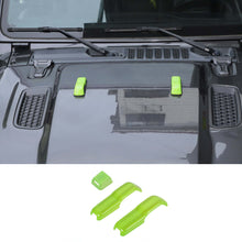 For 2018+ Jeep Wrangler JL Engine Hood Bra Trim & Rear Wiper Nozzle Trim Cover 3Pcs RT-TCZ
