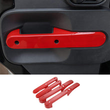 For 2007-2010 Jeep Wrangler JKU 4-Door Car Inner Door Grab Handle Decor Frame Cover Trim (Red) RT-TCZ