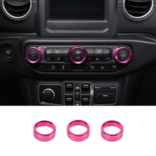 For 2018+ Jeep Wrangler JL JLU  & Gladiator JT Air Conditioner Switch Knob Cover Trim - Style B RT-TCZ