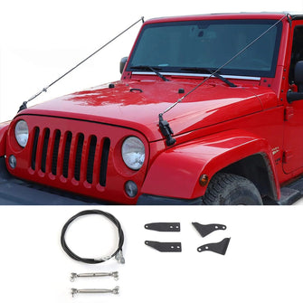 RT-TCZ Hood Limb Risers Kit Sub-line Branches for 2007-2018 Jeep Wrangler JK JKU, Exterior Accessories