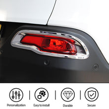 For 2014-2018 Jeep Cherokee Rear Bumper Fog lamp Light Cover Trim Decor Chrome RT-TCZ